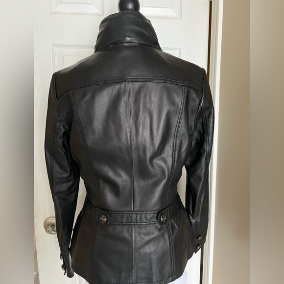 DANIER Black Italian Leather Jacket Size S - Picture 6 of 11